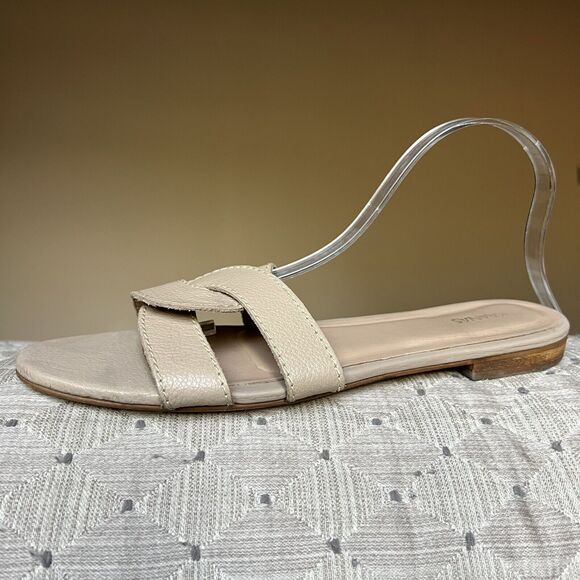 Kaanas Santorini Infinity Loop Nude Tan Leather Strappy Flat Sandals Women’s 11 - Picture 2 of 15